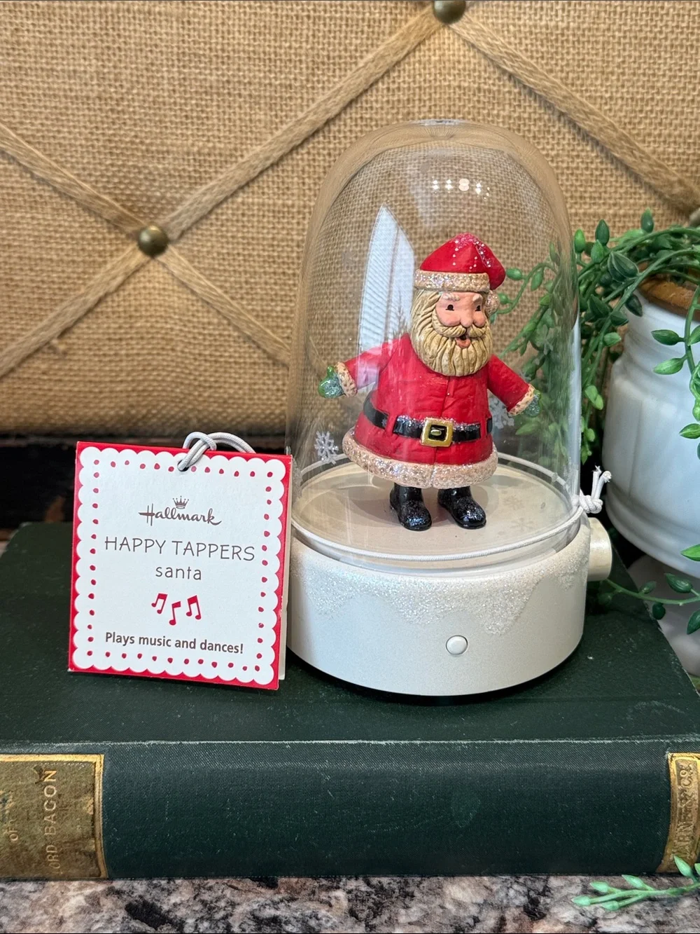 Hallmark Red Santa Happy Tappers Holiday Figurine